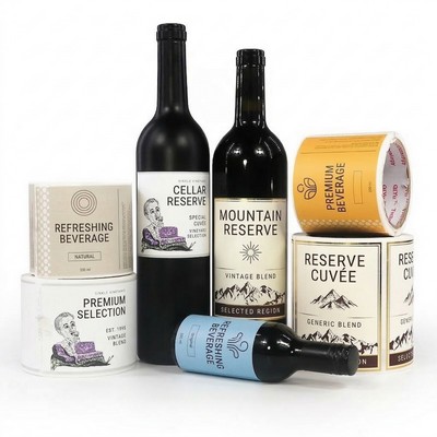 Custom Vinyl Beverage Label Waterproof Adhesive Roll