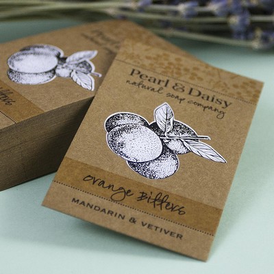 2" X 3.5" 18PT Uncoated Brown Kraft Business Cards